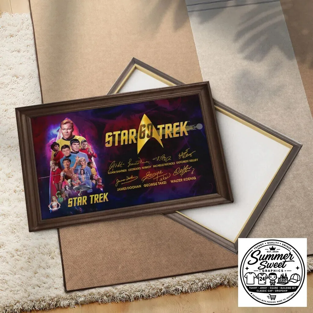 Star Trek Original Series Cast Signatures 60th Anniversary Framed Canvas Wall Art 7 Star Trek Original Series Cast Signatures 60th Anniversary Framed Canvas Wall Art