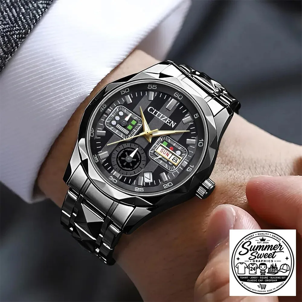Star Wars Inspired Stainless Steel Quartz Watch with Date Display 5 Star Wars Inspired Stainless Steel Quartz Watch with Date Display