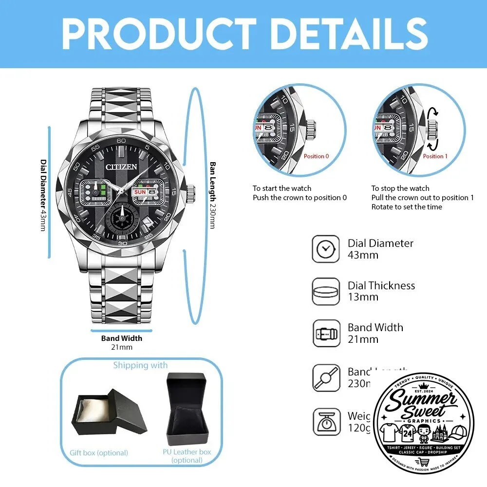 Star Wars Inspired Stainless Steel Quartz Watch with Date Display 7 Star Wars Inspired Stainless Steel Quartz Watch with Date Display
