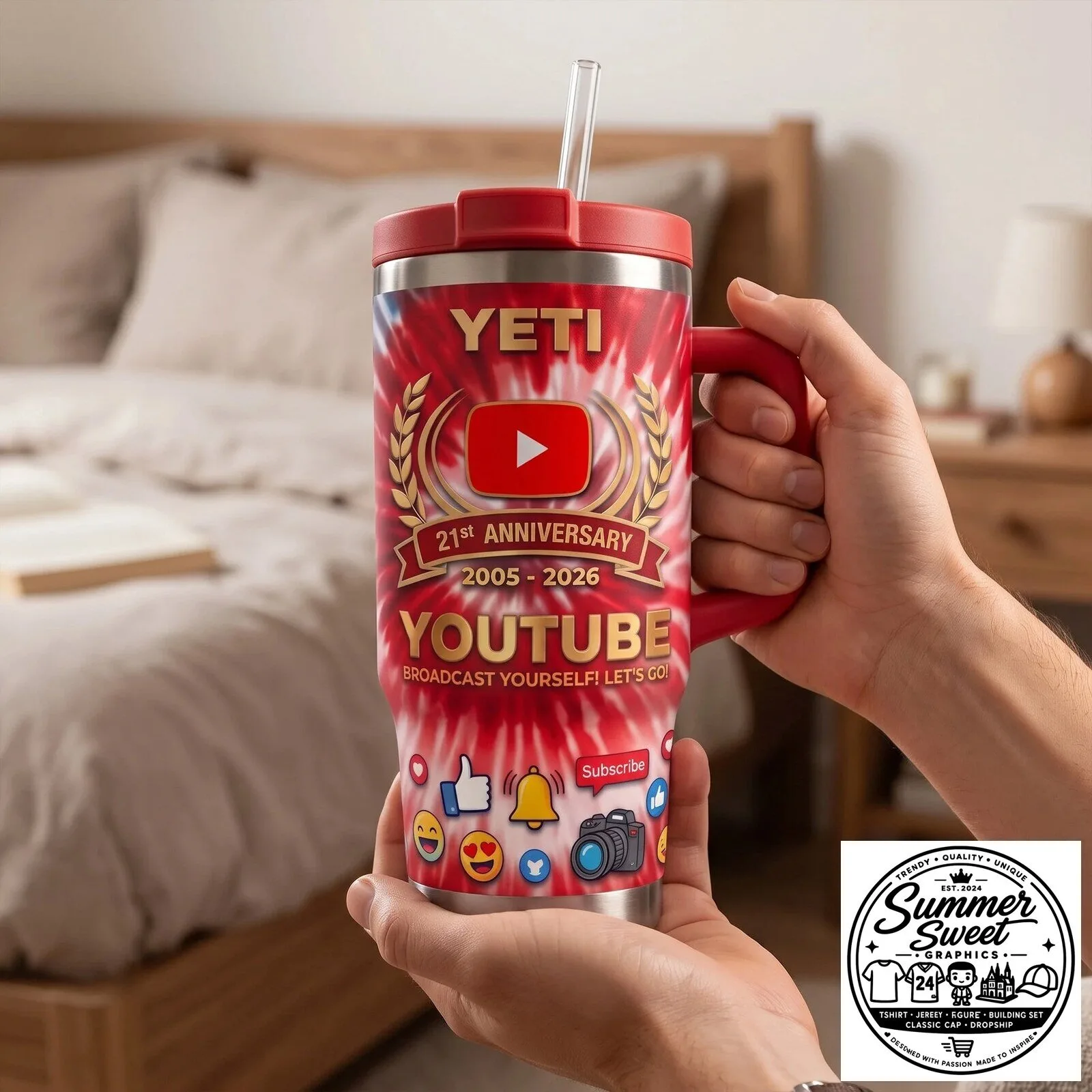 Broadcast Yourself Stainless Steel Tumbler for YouTube's 21st Anniversary 4 broadcast yourself stainless steel tumbler for youtube s 21st anniversary gallery 1