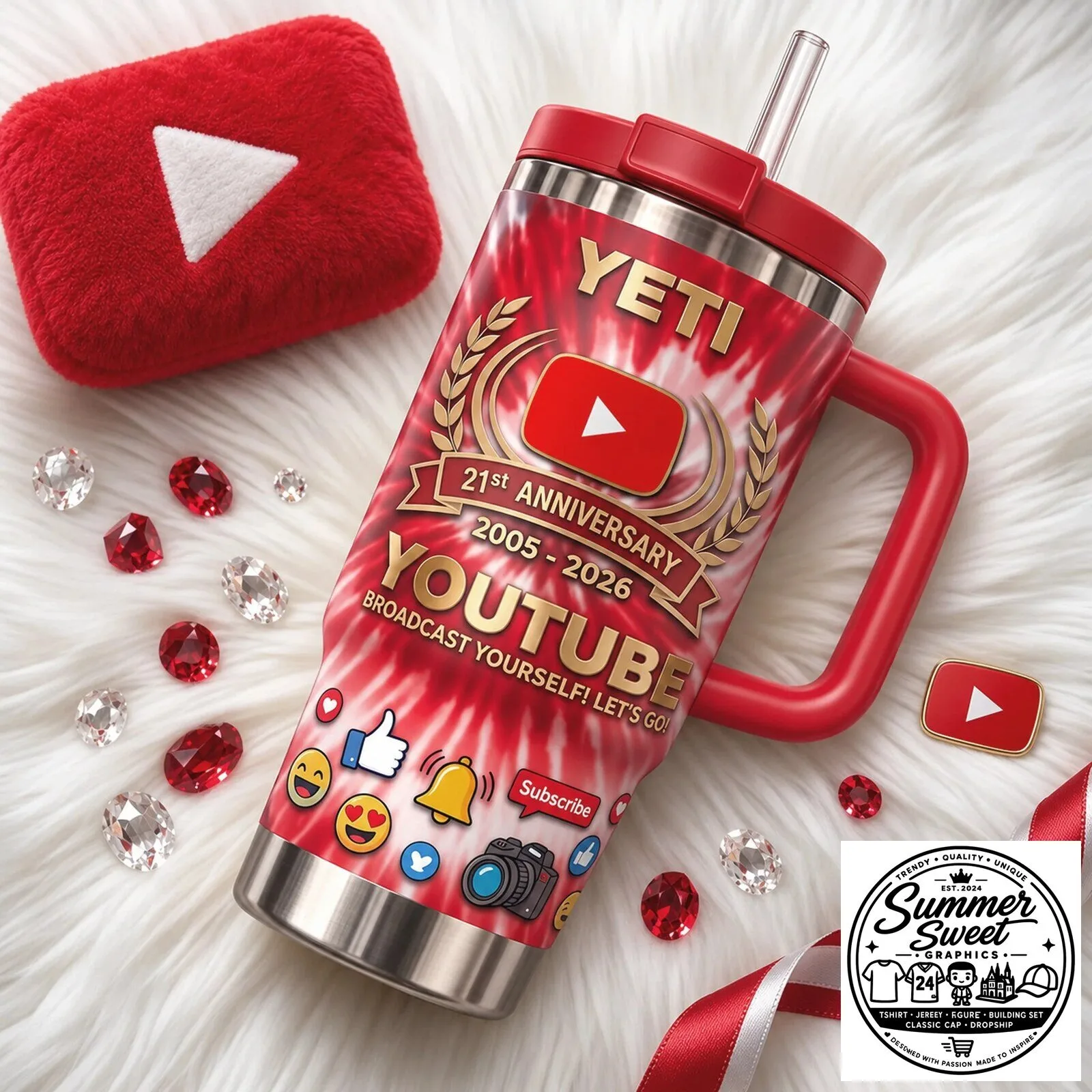 Broadcast Yourself Stainless Steel Tumbler for YouTube's 21st Anniversary 5 broadcast yourself stainless steel tumbler for youtube s 21st anniversary gallery 2