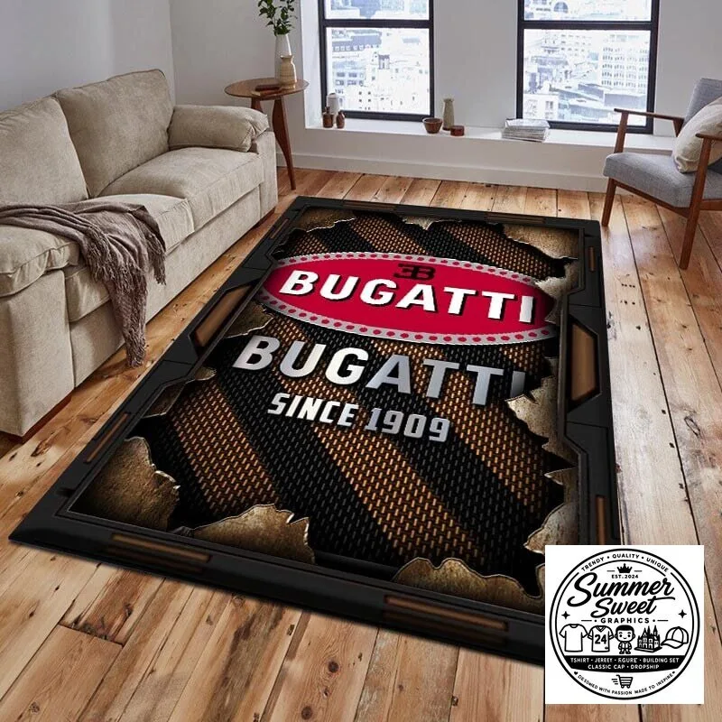 Bugatti Since 1909 Luxury Sports Car Racing Team Logo Floor Rug 13 Bugatti Since 1909 Luxury Sports Car Racing Team Logo Floor Rug
