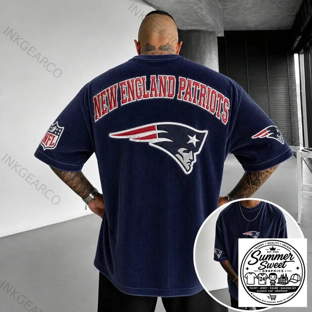 New England Patriots NFL Football Team Navy Blue T-Shirt New England Patriots NFL Football Team Navy Blue T-Shirt
