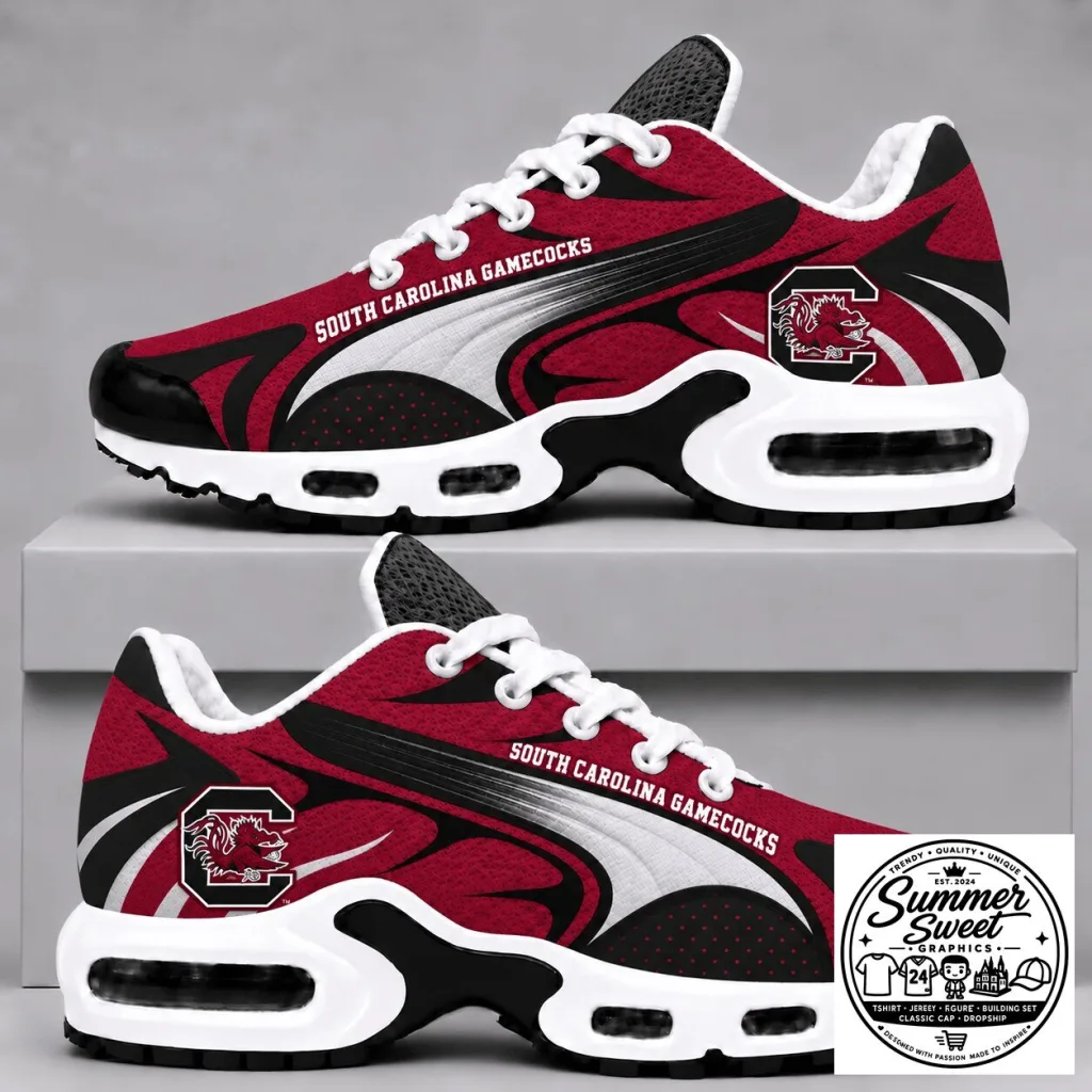 South Carolina Gamecocks Team Logo Athletic Sneakers Shoes for Men and Women