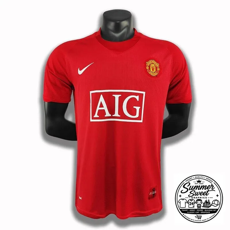Manchester United 2007-2008 Home Red Football Jersey