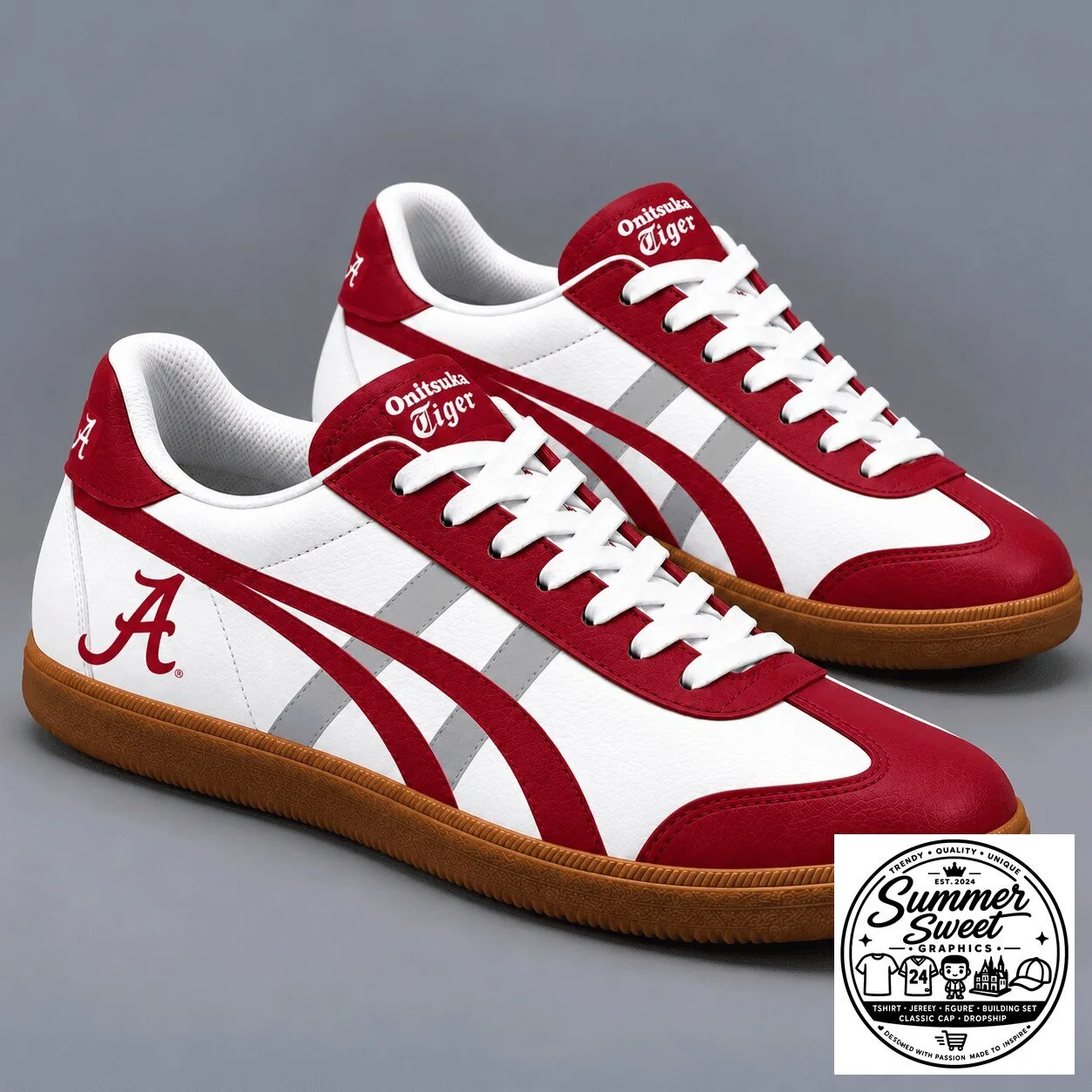 Alabama Crimson Tide Onitsuka Tiger Shoes 1 Alabama Crimson Tide Onitsuka Tiger Shoes
