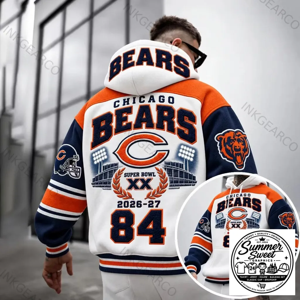 Chicago Bears Super Bowl XX 2026-27 Football Team Fan Hoodie Chicago Bears Super Bowl XX 2026-27 Football Team Fan Hoodie